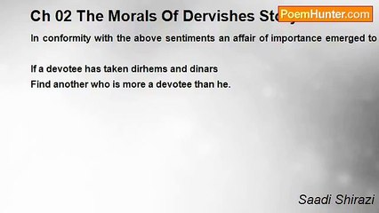 Saadi Shirazi - Ch 02 The Morals Of Dervishes Story 35