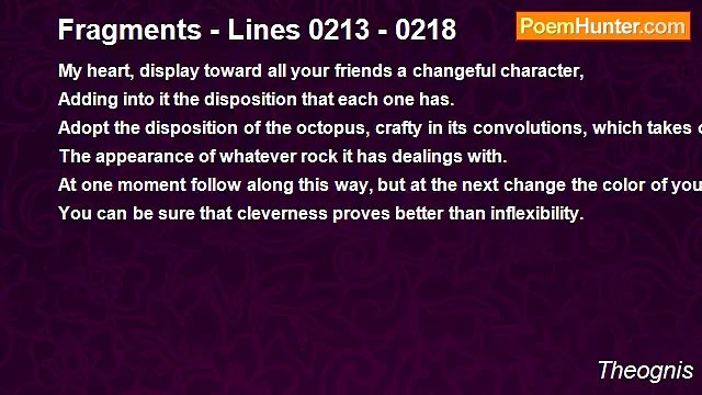 Theognis - Fragments - Lines 0213 - 0218