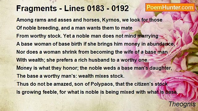 Theognis - Fragments - Lines 0183 - 0192