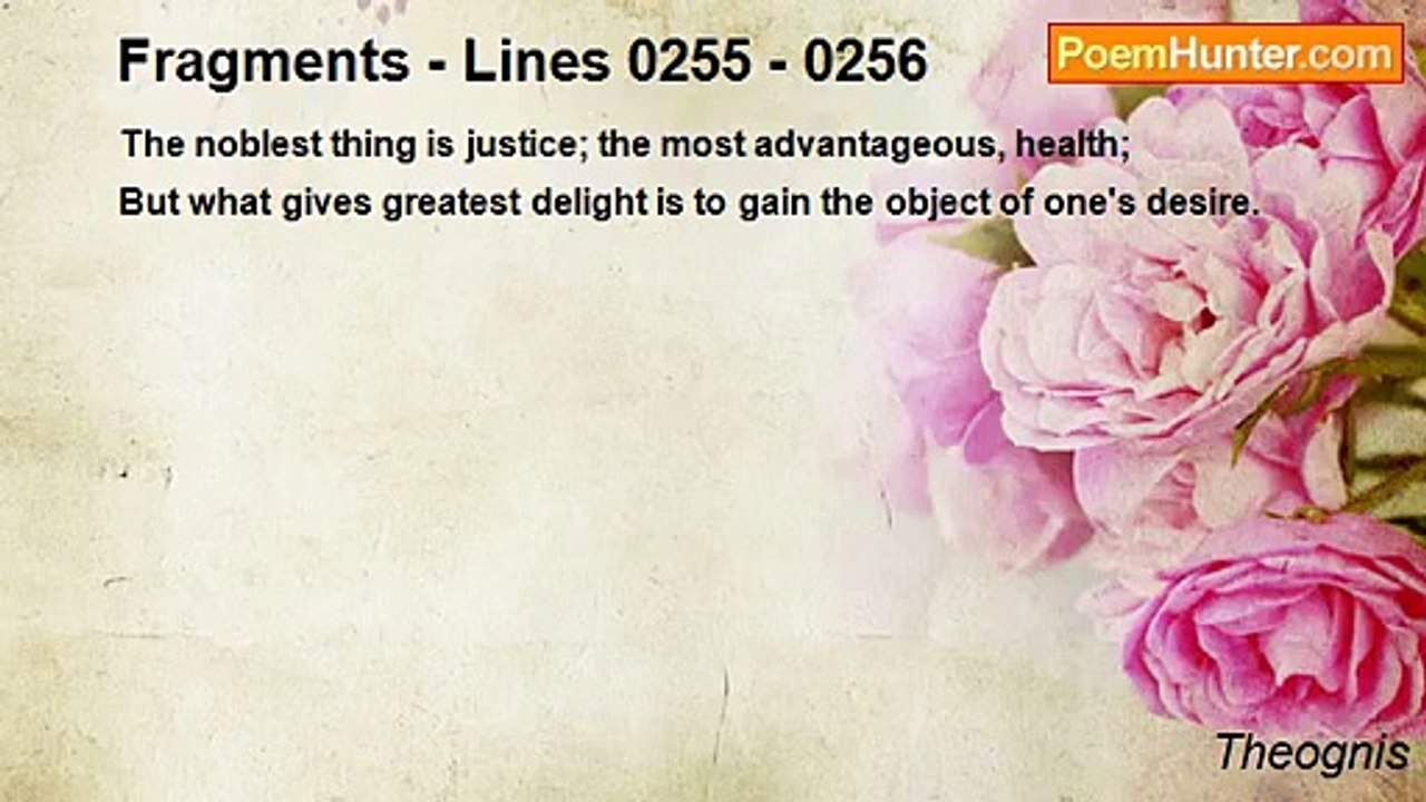 Theognis - Fragments - Lines 0255 - 0256