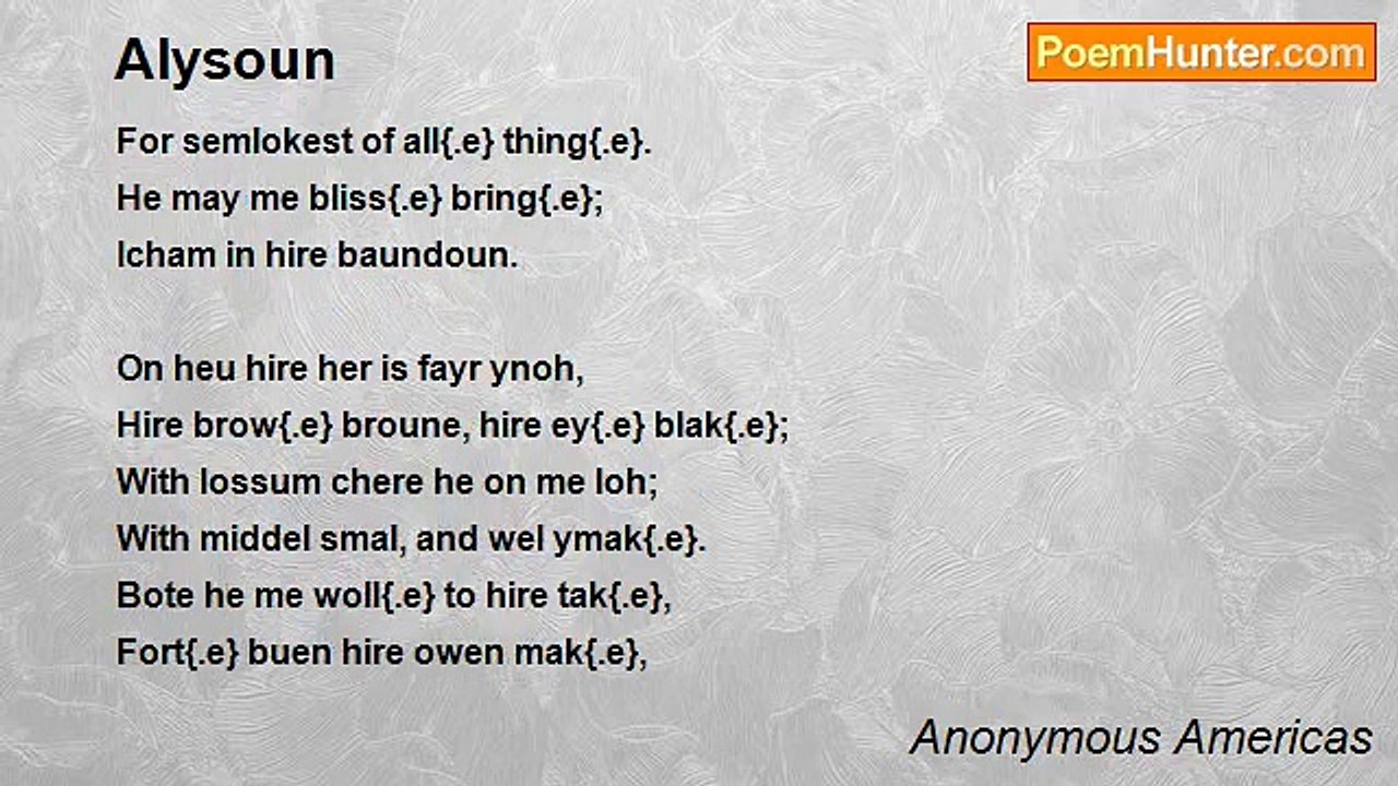 Anonymous Americas - Alysoun