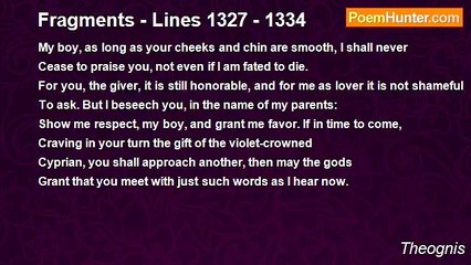 Theognis - Fragments - Lines 1327 - 1334