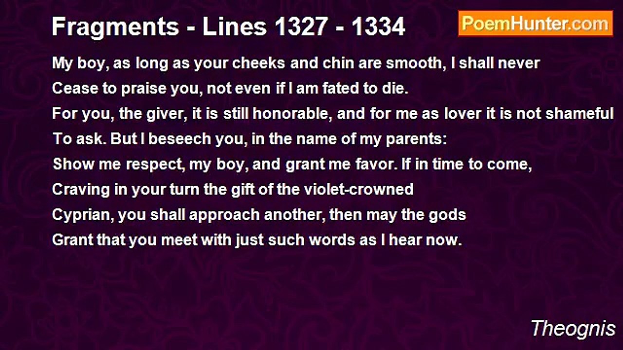 Theognis - Fragments - Lines 1327 - 1334
