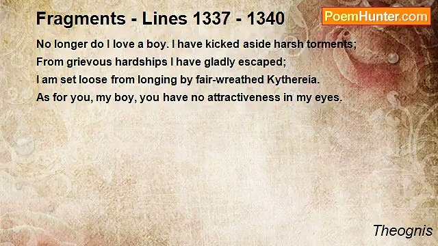 Theognis - Fragments - Lines 1337 - 1340