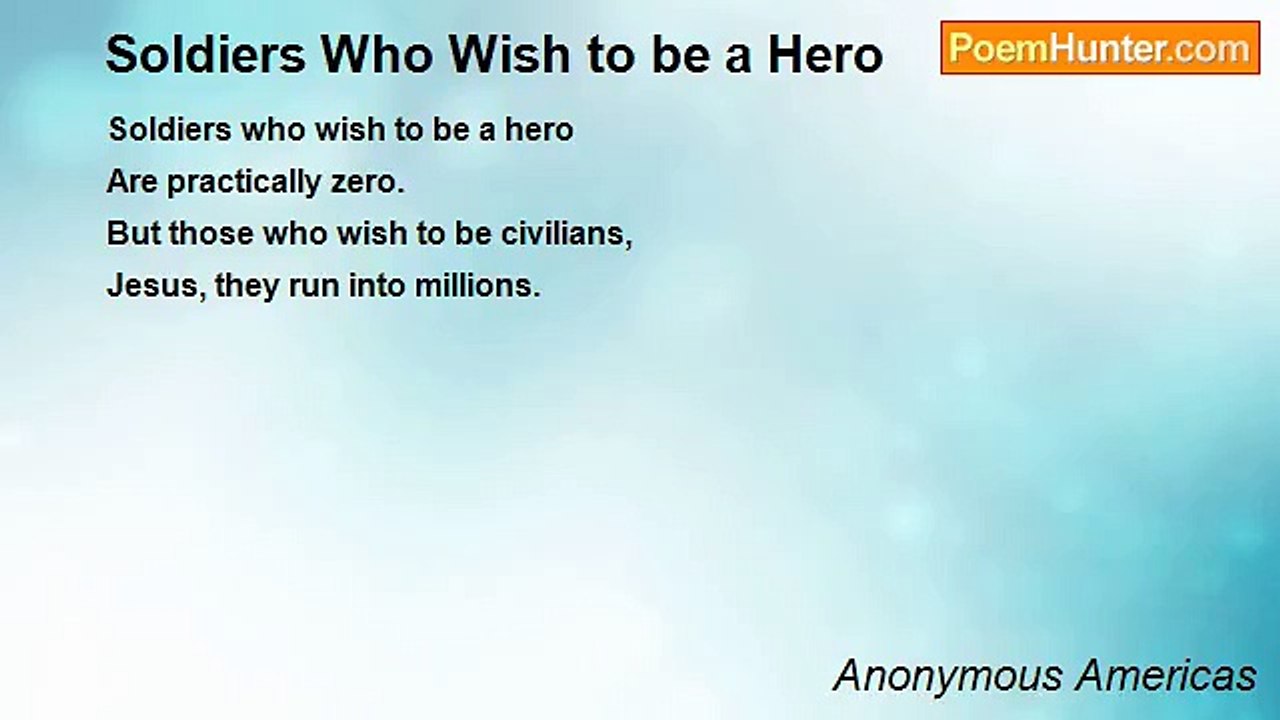 Anonymous Americas - Soldiers Who Wish to be a Hero