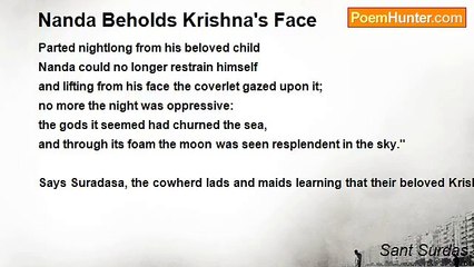 Sant Surdas - Nanda Beholds Krishna's Face