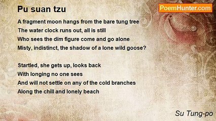 Su Tung-po - Pu suan tzu