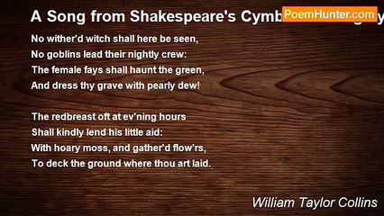 William Taylor Collins - A Song from Shakespeare's Cymbeline Sung by Guiderus and Ar