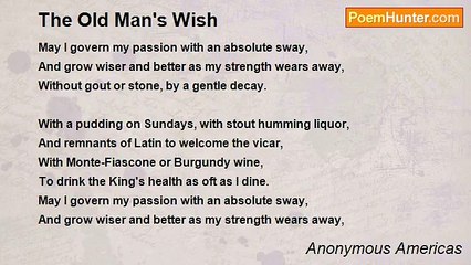 Anonymous Americas - The Old Man's Wish