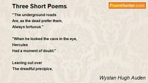 Wystan Hugh Auden - Three Short Poems