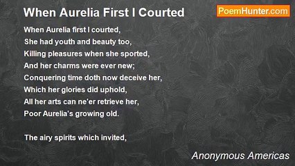Anonymous Americas - When Aurelia First I Courted