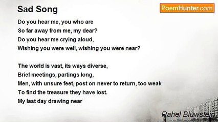 Rahel Bluwstein - Sad Song