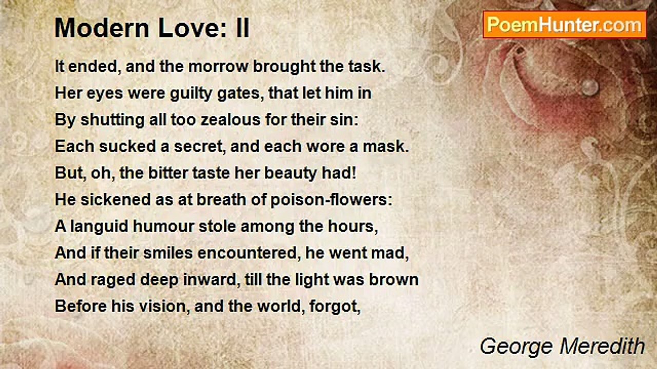 George Meredith - Modern Love: II