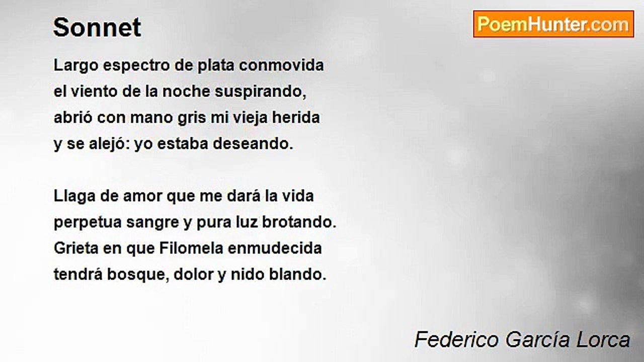 Federico García Lorca - Sonnet
