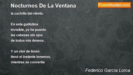 Federico García Lorca - Nocturnos De La Ventana
