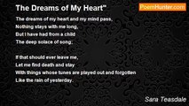Sara Teasdale - The Dreams of My Heart