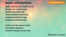 Benjamin Jonson - Queen and Huntress