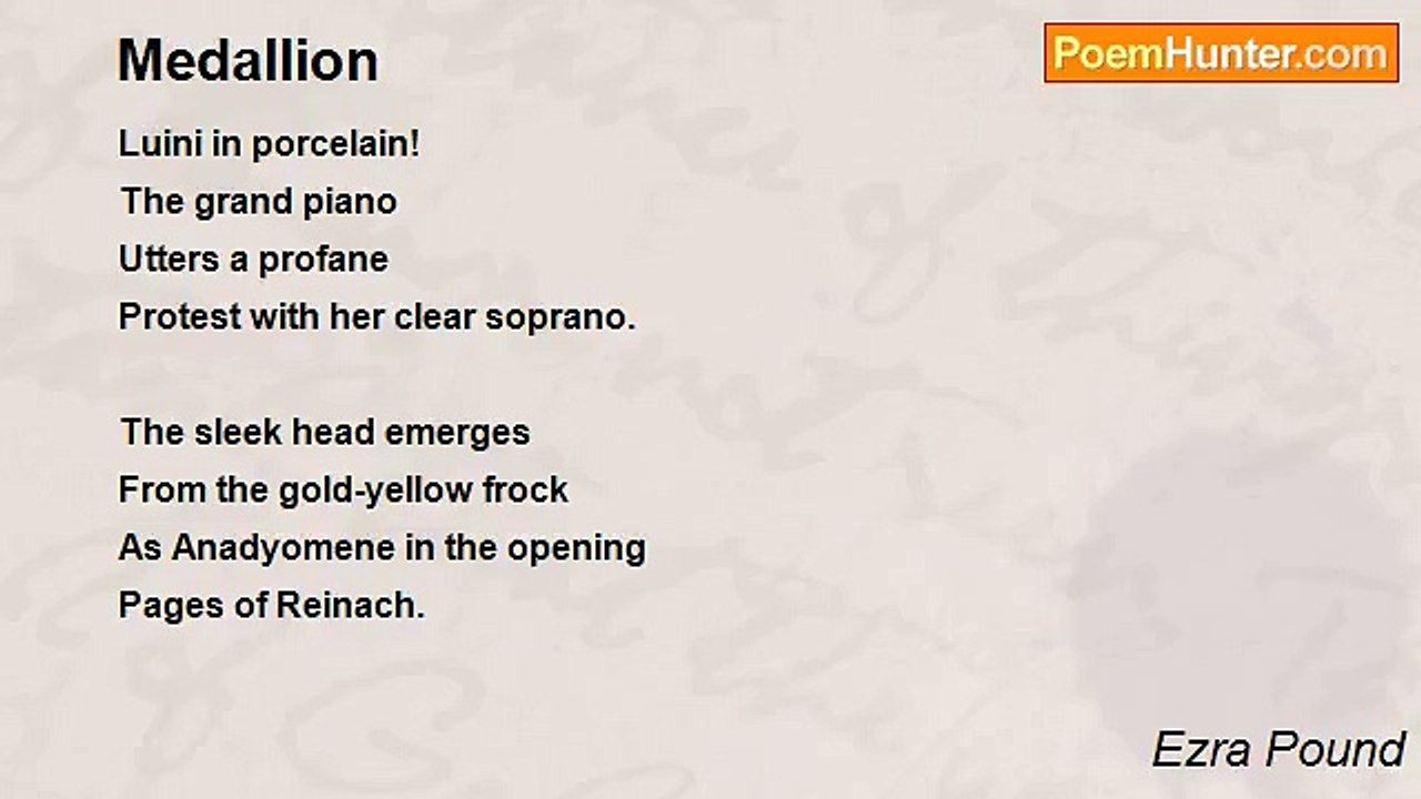 Ezra Pound - Medallion