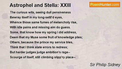 Sir Philip Sidney - Astrophel and Stella: XXIII