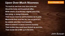 John Bunyan - Upon Over-Much Niceness