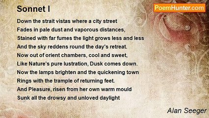 Alan Seeger - Sonnet I