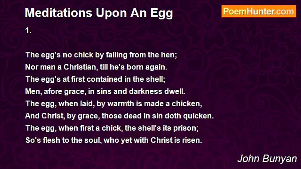 John Bunyan - Meditations Upon An Egg
