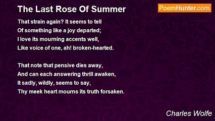 Charles Wolfe - The Last Rose Of Summer