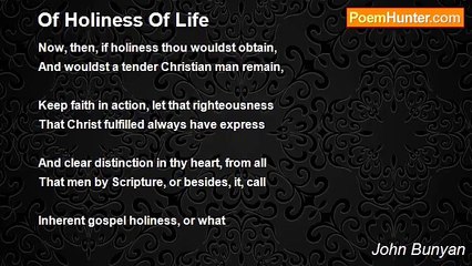 John Bunyan - Of Holiness Of Life