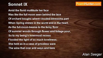 Alan Seeger - Sonnet IX