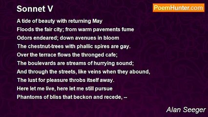 Alan Seeger - Sonnet V