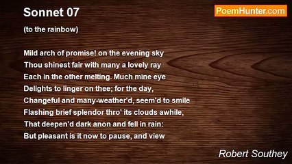 Robert Southey - Sonnet 07