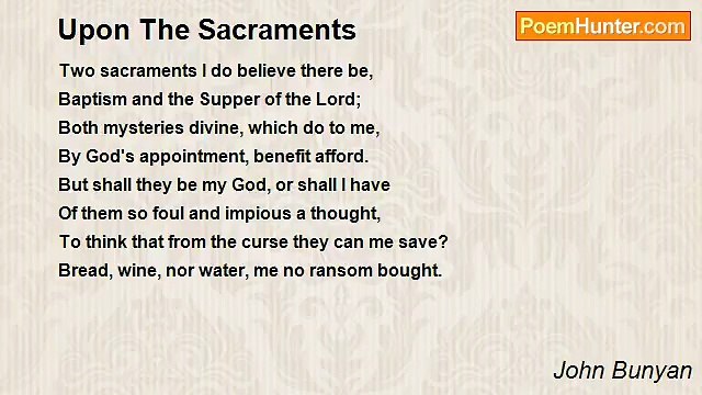John Bunyan - Upon The Sacraments