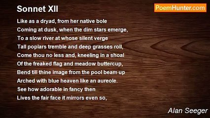 Alan Seeger - Sonnet XII