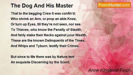 Anne Kingsmill Finch - The Dog And His Master