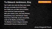 Anne Kingsmill Finch - To Edward Jenkinson, Esq