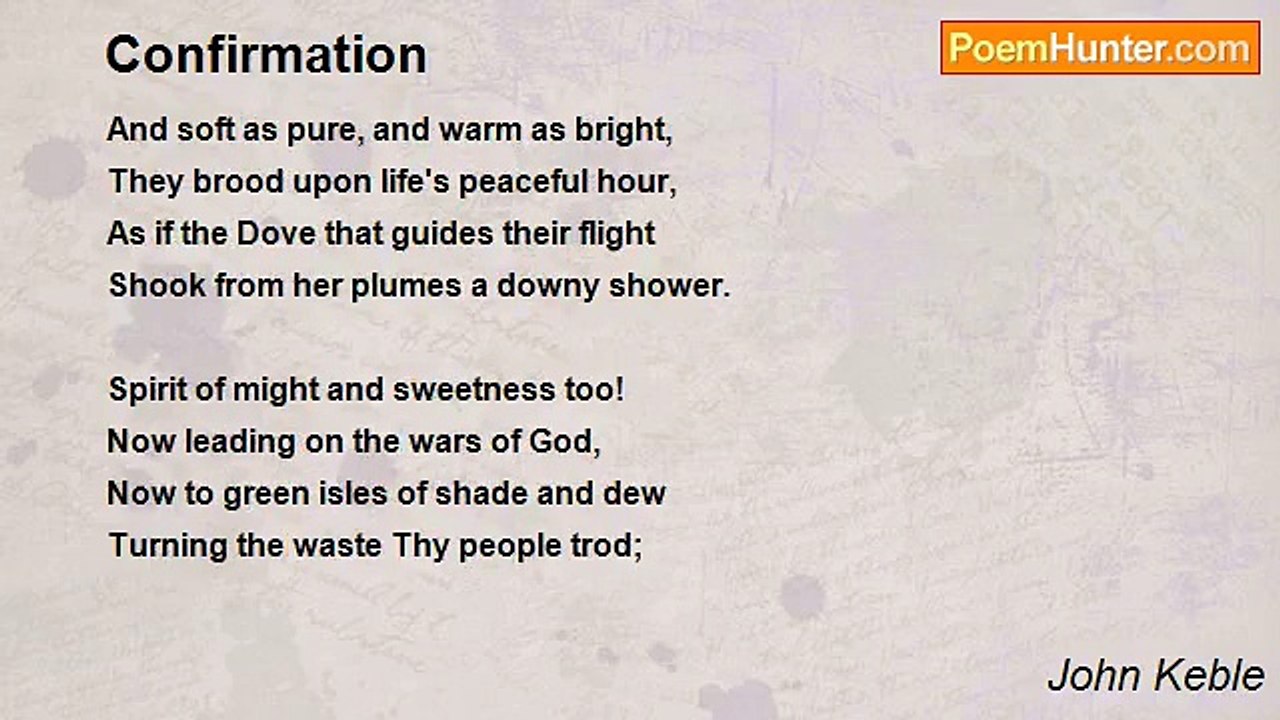 John Keble - Confirmation