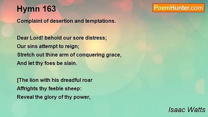 Isaac Watts - Hymn 163
