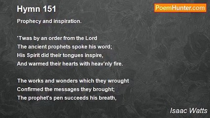 Isaac Watts - Hymn 151