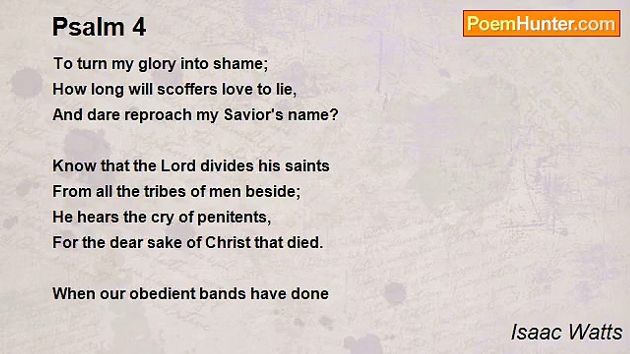 Isaac Watts - Psalm 4