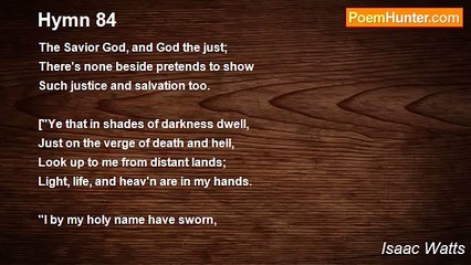 Isaac Watts - Hymn 84