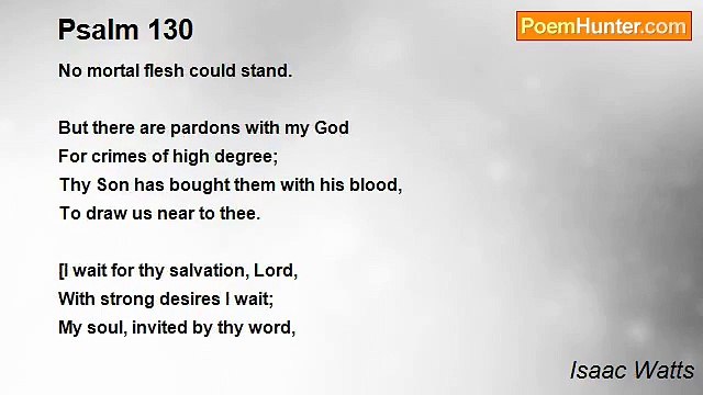 Isaac Watts - Psalm 130