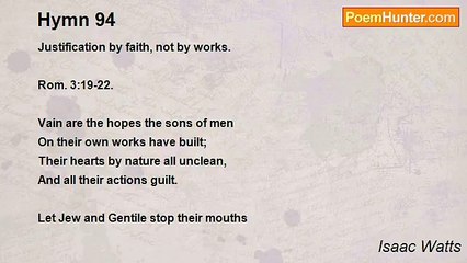 Isaac Watts - Hymn 94