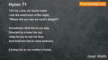 Isaac Watts - Hymn 71