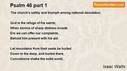 Isaac Watts - Psalm 46 part 1