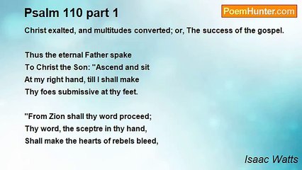 Isaac Watts - Psalm 110 part 1
