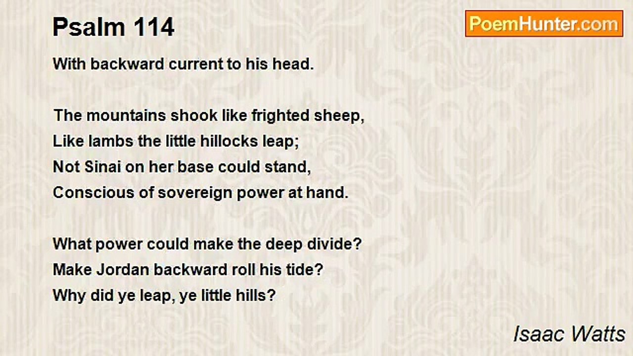 Isaac Watts - Psalm 114