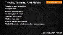 Ronell Warren Alman - Trivails, Terrains, And Pitfalls