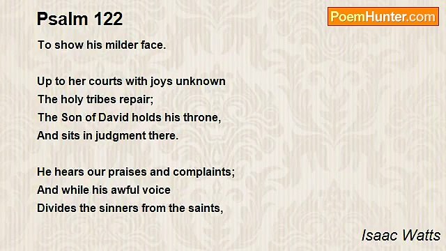 Isaac Watts - Psalm 122