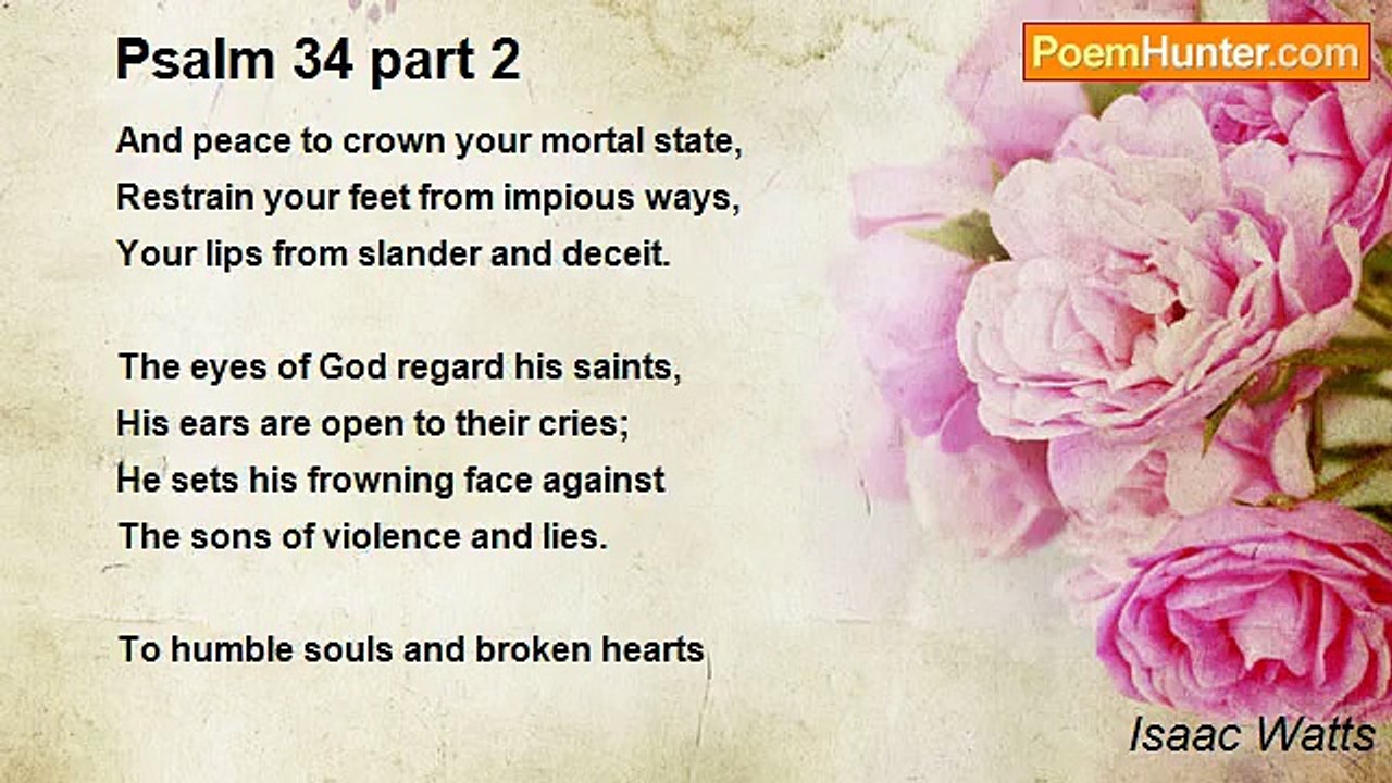 Isaac Watts - Psalm 34 part 2