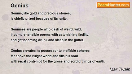 Mar Twain - Genius